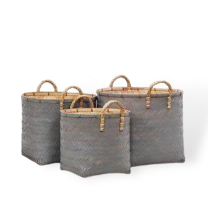 Vente chaude Moderne Rectangle Pliable Vietnamien Bambou Seau De Stockage Ensemble Paniers Multifonctions Durables pour Lessive Jouets - Product Image 2