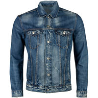 Veste en jean vintage pour homme Kivotech, écologique, respirante, coupe ajustée, style décontracté