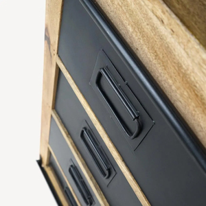 Armoire industrielle de bar en manguier armoire de cuisine en bois d'acacia meubles de salle à manger buffet en bois massif meuble de chambre à coucher - Product Image 6