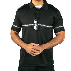 Chemise à manches courtes à boutons pour agent de sécurité, en polyester/coton, tissu léger et écologique, étiquette hivernale, faible MOQ - Product Image 4