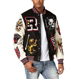 Veste d'hiver pour homme en laine patchwork pour étudiant baseball letterman - Product Image 5