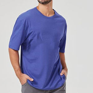 Camiseta de algodón 100% para hombre, Camiseta holgada estampada de alta calidad para hombre, camiseta informal de gran tamaño, camiseta personalizada en blanco para hombre - Product Image 4