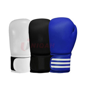 Gants de boxe en cuir de vachette professionnels avec logo personnalisé pour enfants mitaines d'entraînement MMA 8oz 12oz durables et confortables imperméables - Product Image 1