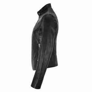 Veste en cuir Avirex en peau de mouton pour hommes la plus vendue en gros Veste de haute qualité à fermeture éclair complète avec techniques brodées - Product Image 4