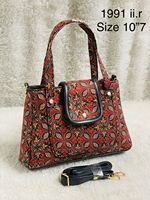 Tas cetak blok buatan tangan cetak katun 100% tas harga murah grosir tas cetak bahu wanita