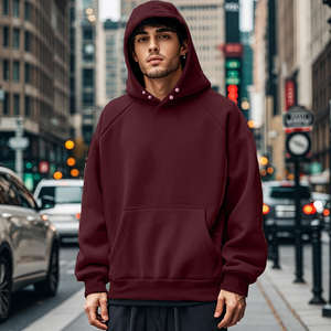 Sweat à capuche pour homme 100% coton épais épais éponge française de haute qualité Streetwear vierge surdimensionné logo personnalisé - Product Image 5