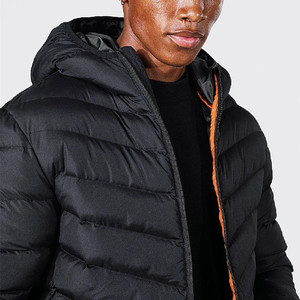 <b>Slim</b> <b>Fit</b> Hooded Puffer <b>Jacket</b> Lightweight <b>Men</b> Quilted Winter Outerwear with Zip Closure & Custom Wholesale Supply - Product Image 2