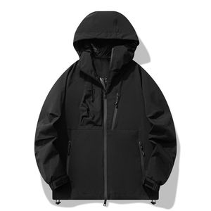 Chaqueta con cremallera de invierno para hombre con logotipo bordado personalizado, chaqueta cortavientos de nailon transpirable a prueba de viento, último diseño, chaqueta cortavientos para hombre 2025 - Product Image 2