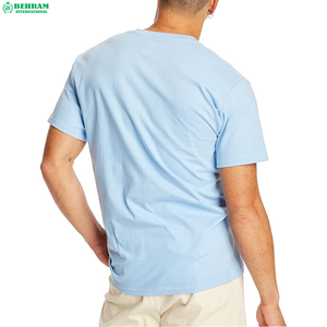 <b>Top</b> Ranking Plain Heavy Cotton Eco-Friendly Quick Dry 200g T-shirt for Men Custom Print Logo <b>Mock</b> <b>Neck</b> with Front Pocket Summer - Product Image 5