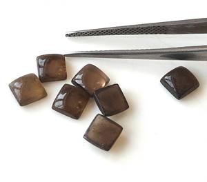 Cuarzo Ahumado Marrón Natural al por Mayor, Cabujón Cuadrado de 4mm-40mm, Piedra Preciosa Suelta de Fondo Plano con Juego de Color para Fabricación de Joyas - Product Image 2
