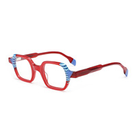 Montures de lunettes optiques unisexes pour adultes en acétate carrées écologiques au prix d'usine