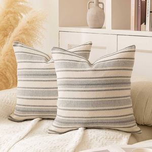 Funda de cojín tejida decorativa Cojín de suelo tejido a mano Cojín de algodón de gran tamaño Estilo bohemio - Product Image 5