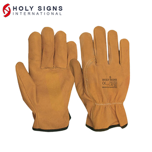 Guantes DE SEGURIDAD XL de cuero marrón para hombre al por mayor, Guantes Térmicos para Conductor, anticorte, antigolpes, funciones antideslizantes S/M/L disponibles - Product Image 1