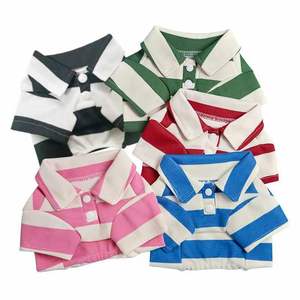 Ropa de verano para perros de entrega rápida, ropa de Polo a rayas de dos patas ventilada para perros pequeños, medianos y grandes - Product Image 3