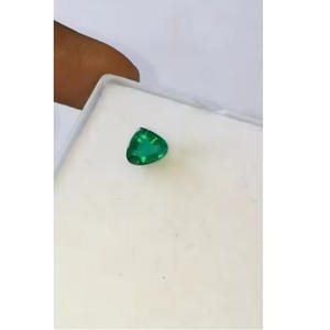 Piedra preciosa Esmeralda Natural de calidad AAA 8,3*6,2mm corte de corazón de Zambia Color verde excelente brillo para joyería certificada IGI - Product Image 1