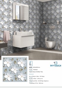 Carreaux de sol en porcelaine poli 60X60 60X120 série 3D exclusive de haute qualité combinaison marron blanc brillant moderne mat - Product Image 4