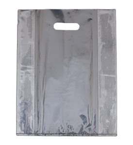 Sac biodégradable portable monocouche découpé à l'emporte-pièce Emballage transparent avec impression de logo personnalisé Expédition fourre-tout en plastique découpé Carry Shoppi - Product Image 1