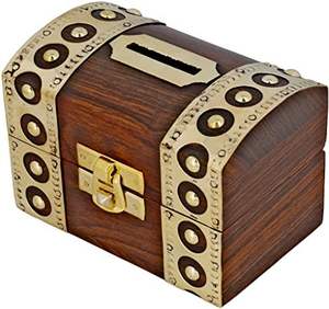 Tirelire artisanale en bois |   Artisanat fait main |   Fournisseur en gros - Product Image 1