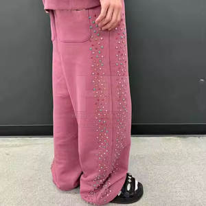 Custom Made Casual Rhinestone <b>Trouser</b> for Men Custom Color Design Lightweight 100% Cotton <b>Drawstring</b> Closure Made Pakistan - Product Image 6