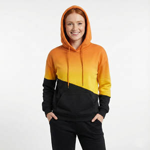 Sweat-shirts à capuche pour femmes tendance, couleur contrastée, streetwear, épaules tombantes, design personnalisé, prix de gros en vrac, sweat-shirts à capuche - Product Image 1