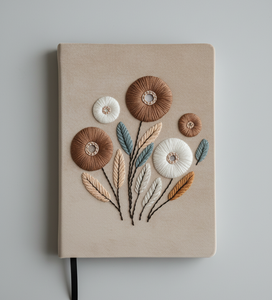 Cuaderno de Terciopelo Hecho a Mano de Lujo, Diseño Único, Bordado a Mano, Colores y Tamaños Personalizables, Logotipo Personalizado, Regalos - Product Image 1