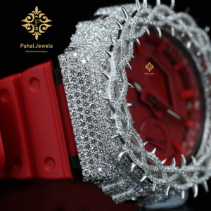 Montre de luxe pour homme 40 mm mécanique avec diamants en moissanite VVS glacés, boîtier en saphir de haute qualité, bracelet en acier inoxydable, style hip-hop - Product Image 4