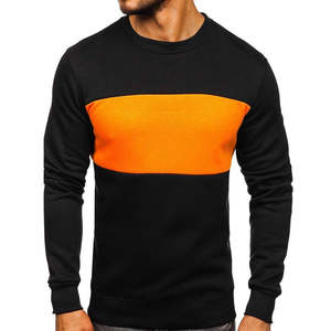 OEM Design personnalisé Vente à Chaud Pulls d'Hiver pour Hommes Sweatshirts à Motif Solide Logo Personnalisé Couleur Contrastée Teinte Unie - Product Image 3