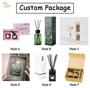 Biểu Tượng Tùy Chỉnh Bao Bì Mũ 125Ml 250Ml Rõ Ràng Rỗng Sang Trọng Hương Thơm Thủy Tinh <span class=keywords><strong>Reed</strong></span> Khuếch Tán Hương Liệu Chai Với Hộp Cho Trang Trí Nội Thất - Product Image 4