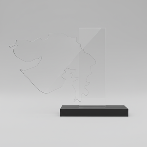 Trophée Carte de l'État du Gujarat en Acrylique pour Événements Culturels et d'Entreprise, Reconnaissance des Employés - Fournisseur en Gros Mukesh - Product Image 1