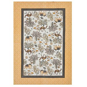 BLOCKS INDIA 8-Piece Cotton Deewan Printed Bedsheet Set 1-Bed Sheet 2-Bolster Cover 5-<b>Cushion</b> Cover 12 Colors for Living Room - Product Image 6