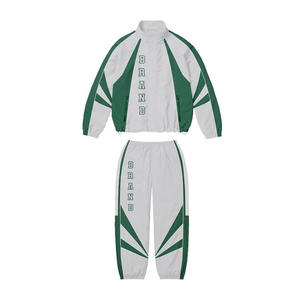 High Quality Custom Nylon <b>Tracksuits</b> for Men Oversized Zipper Baggy Windbreaker Jogging Suits Wind Breaker Set For Winter - Product Image 1