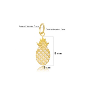 Encanto de diseño de piña, venta al por mayor, joyería de plata esterlina 925 turca hecha a mano - Product Image 3
