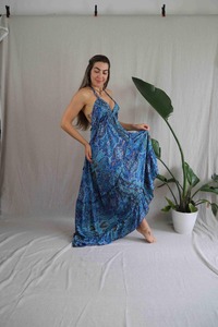 Vestido Maxi con estampado bohemio, vestidos de playa, vestido maxi de fiesta para mujer, verano, Sexy, elegante, de alta calidad, elegante, para fiesta en la playa - Product Image 2