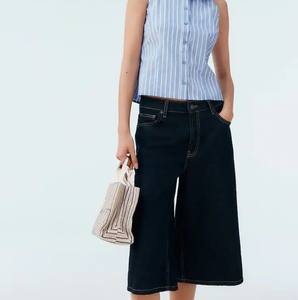 Pantalones cortos de algodón de mezclilla de cintura alta para mujer de talla grande moda nueva Casual Slim Jeans corto lavado Sexy pantalones cortos de mezclilla de verano para mujer - Product Image 6