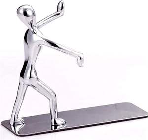 Dernière Sculpture Moderne Décoratif Réglable En Métal Artisanat Serre-Livres Titulaire Doré Argent Noir Heavy Duty Fer Livre Bouchon - Product Image 3