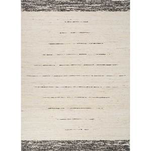 Abrash Ivory Flat Weaves Wool <b>Rugs</b> Handmade Striped Rectangle Jute <b>Rugs</b> for Home for Living Room <b>Bedside</b> Hallway-Model PDWL-632 - Product Image 1