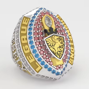 Bijoux de football américain plaqué rhodium pour le style et la durabilité - Product Image 1