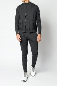 Ensemble de survêtement sportif personnalisé de qualité supérieure, survêtement de course pour hommes, survêtement de sport décontracté, vestes sans manches, costume trois pièces pour hommes - Product Image 4