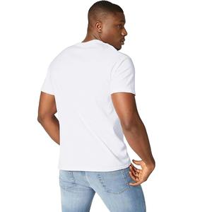 T-shirt coupe ajustée à manches courtes et col en O de couleur blanche et unie en jersey 100% coton pour hommes fabriqué sur mesure par OEM de l'usine du Bangladesh - Product Image 6