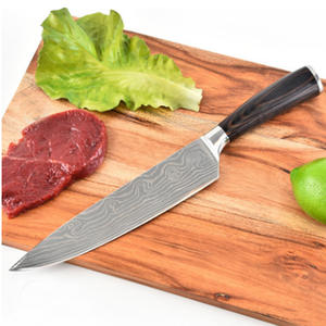 Venta al por mayor personalizado Damasco Chef cuchillo de calidad superior de acero inoxidable Super Sharp cuchillos de cocina de lujo con servicio OEM ODM - Product Image 2
