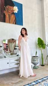 Robe longue Tie Dye de marque privée OEM avec motif solide Tissu en coton Robe longue fantaisie à vendre par les exportateurs indiens - Product Image 2