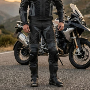 Pantalones de Motocicleta de Cuero Transpirable de Alta Calidad para Exportación, Material Resistente, Ajuste Cómodo, Costuras de Seguridad, Acabado Fino - Product Image 6