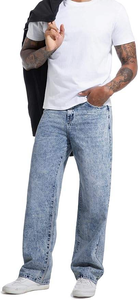 Jeans de Mezclilla Lavados con Logo Premium, Unisex, Corte Holgado Estilo Boyfriend, Lavado Claro, Estilo Urbano, Bordado, Diseño Personalizable - Product Image 6
