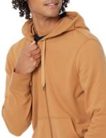 Sweat à capuche zippé pour homme, tendance mode, en polaire unie 430 g/m², épais, épaules tombantes, hiver, 100 % coton, séchage rapide, broderie 3D