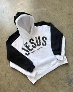 เสื้อมีฮู้ดผ้าฝ้าย100% พิมพ์ลายตัวละครรุ่นเฮฟวี่เวตสีโลโก้ตามสั่ง - Product Image 1