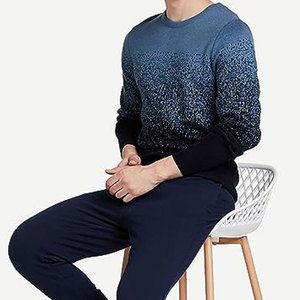 Sudadera de cuello redondo personalizada con estampado completo 2025 para hombre, nuevo jersey deportivo moderno con patrón, 100% de algodón, bordado antiretráctil - Product Image 2