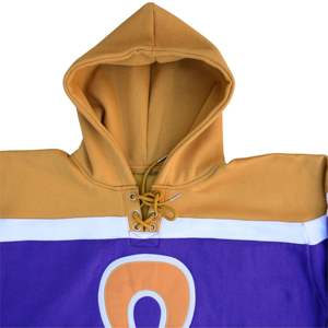 Sudaderas con capucha de hockey de lana PESADA | Sudadera con capucha negra y dorada con logotipos bordados | Ropa de temporada de invierno de fraternidad y hermandad - Product Image 3