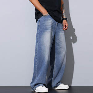 Fábrica de fabricación Pantalones de mezclilla de gran tamaño para hombres casuales Ajuste regular Nueva moda Diseño personalizado Pantalones de mezclilla de gran tamaño para hombres delgados - Product Image 4