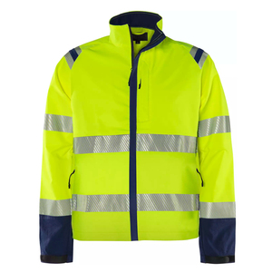 Chaqueta Softshell de Alta Visibilidad Personalizada al por Mayor, Chaqueta de Seguridad de Construcción Reflectante, Impermeable y Ligera - Product Image 1