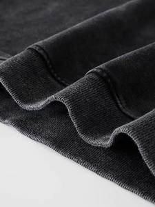 Sweat à capuche tendance pour homme, style hip-hop, imprimé, en coton lavé, doublé polaire, tricoté pour l'hiver - Product Image 5